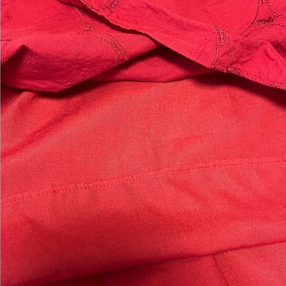New with Tag Talbots Red Embroidered Sleeveless Mini Dress Size 6P - Picture 13 of 15
